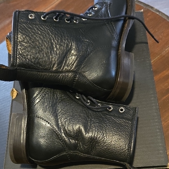 Frye Black Leather Combat Boots - Picture 13 of 13